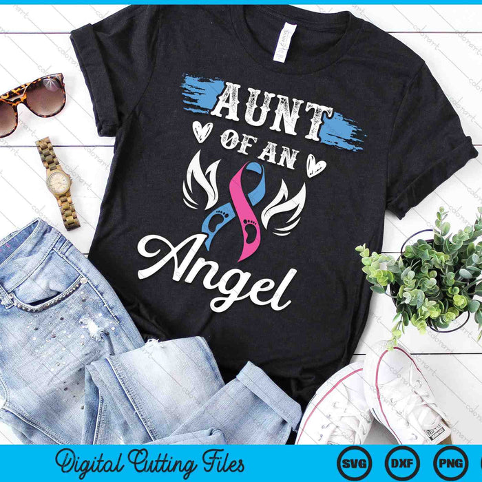 Infant Loss Aunt Of Angel Pregnancy Baby Miscarriage SVG PNG Digital Cutting Files