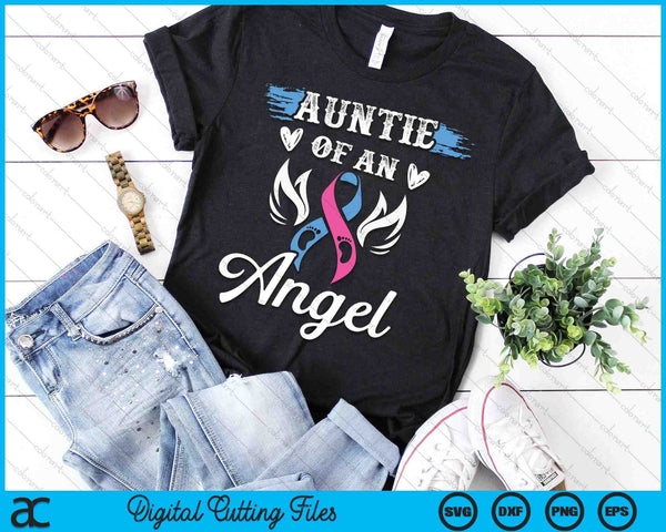 Infant Loss Auntie Of Angel Pregnancy Baby Miscarriage SVG PNG Digital Cutting Files