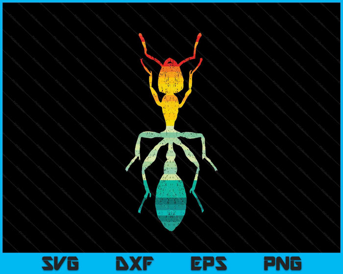 Insect Ant Design Retro Ant SVG PNG Digital Printable Files