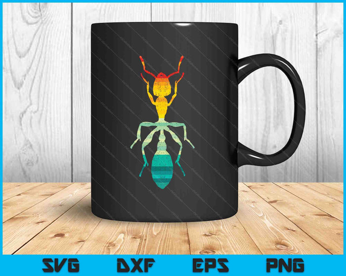 Insect Ant Design Retro Ant SVG PNG Digital Printable Files