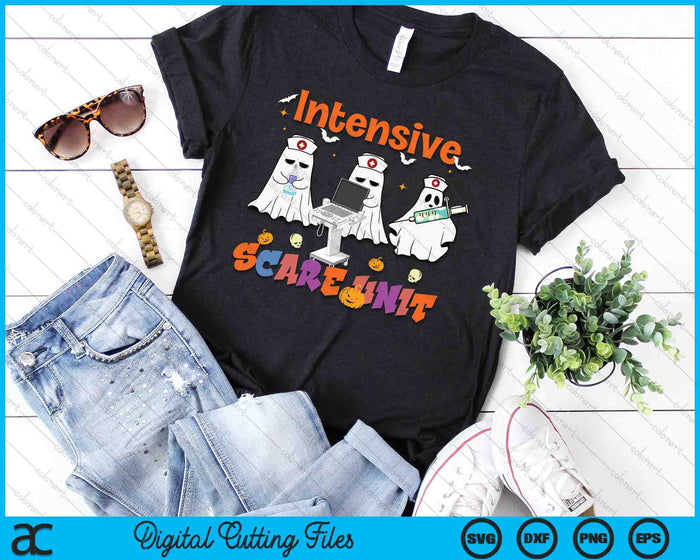 Intensive Scare Unit ICU Boo Crew Funny Nicu Picu Nurse Tech SVG PNG Digital Cutting Files