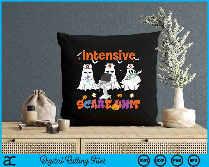 Intensive Scare Unit ICU Boo Crew Funny Nicu Picu Nurse Tech SVG PNG Digital Cutting Files