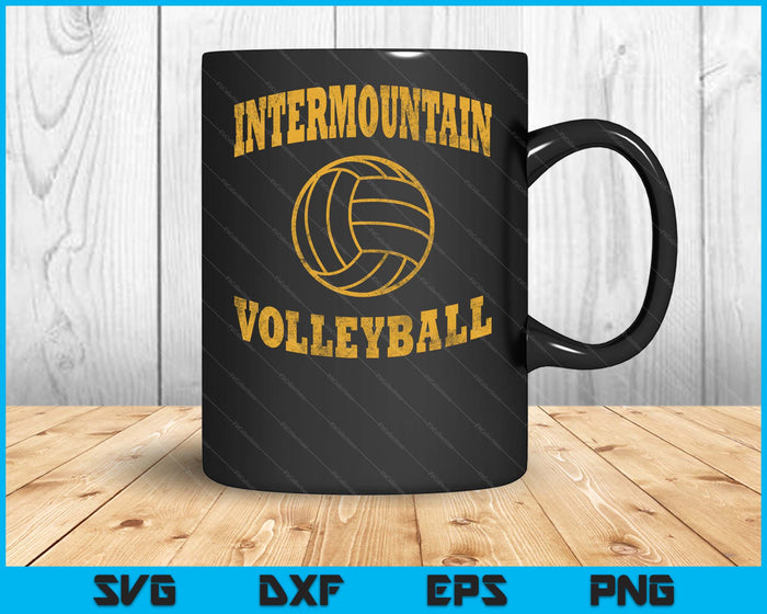 Intermountain Volleyball Classic Vintage Distressed SVG PNG Digital Cutting Files