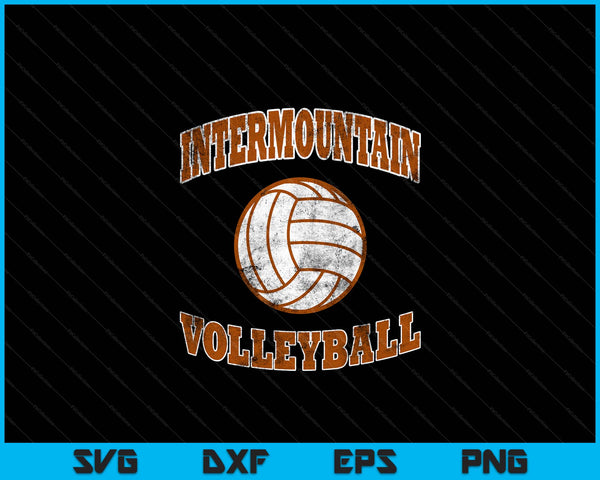 Intermountain Volleyball Vintage Distressed SVG PNG Digital Cutting Files