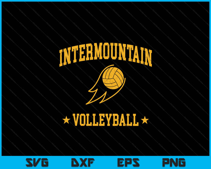 Intermountain Volleyball Vintage Gameday Retro Volleyball Lover SVG PNG Digital Printable Files