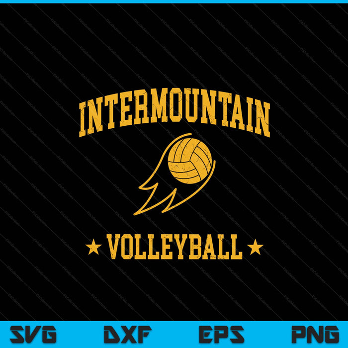 Intermountain volleyball vintage gameday retro volleyball lover SVG cut file