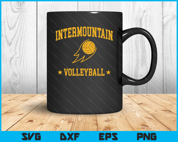 Intermountain Volleyball Vintage Gameday Retro Volleyball Lover SVG PNG Digital Printable Files