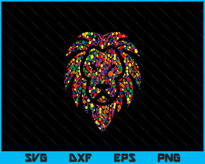 International Dot Day Colorful Lion Dots SVG PNG Digital Printable Files