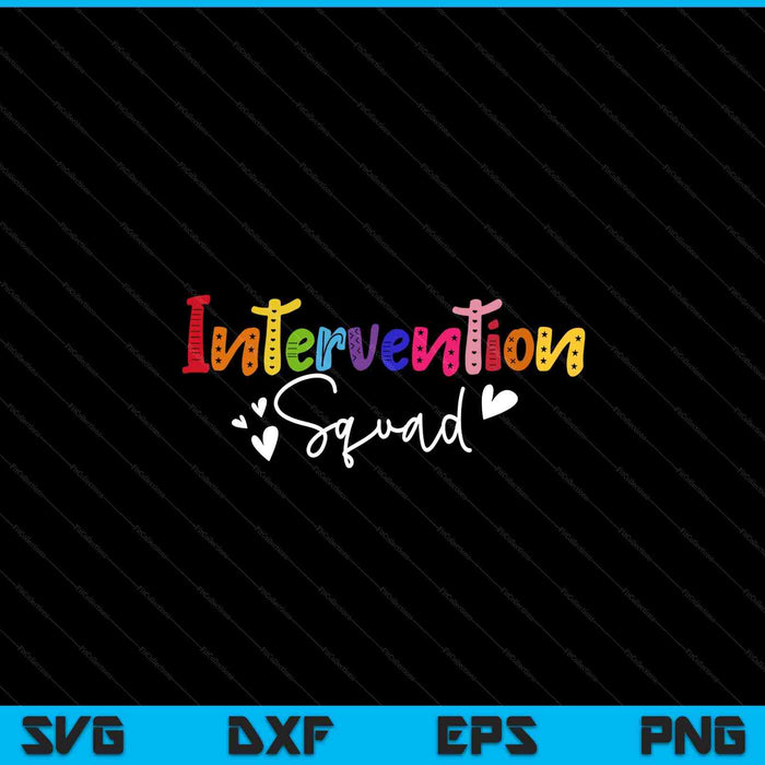 Intervention teacher school squad intervention specialist SVG cut file