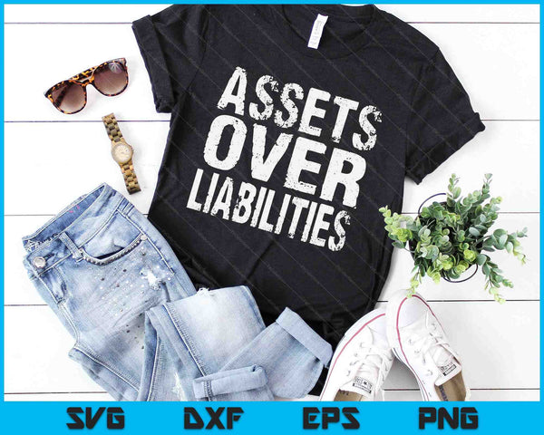 Investor Stocks Flipping Houses Assets Over Liabilities SVG PNG Digital Cutting Files