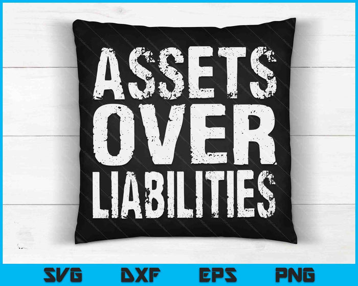 Investor Stocks Flipping Houses Assets Over Liabilities SVG PNG Digital Cutting Files