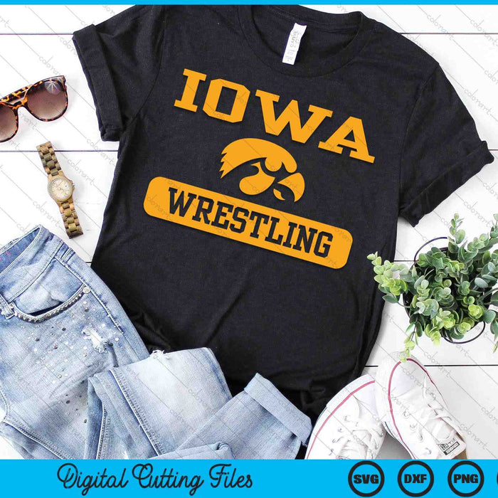 Iowa Hawkeyes Wrestling Officially Licensed Long Sleeve SVG PNG Digital Printable Files