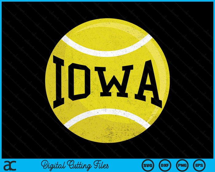 Iowa Tennis Fan SVG PNG Digital Cutting Files