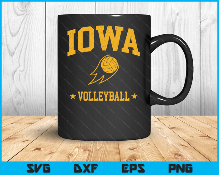 Iowa Volleyball Vintage Gameday Retro Volleyball Lover SVG PNG Digital Printable Files