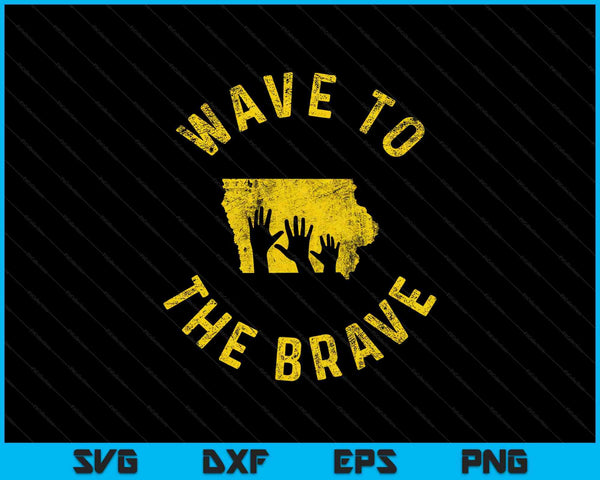 Iowa Wave To The Brave Football Children's Hospital SVG PNG Cutting Printable Files