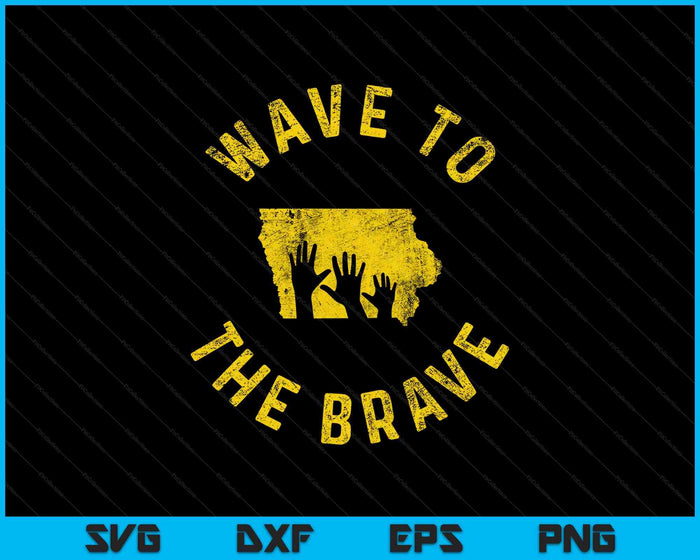 Iowa Wave To The Brave Football Children's Hospital SVG PNG snijden afdrukbare bestanden