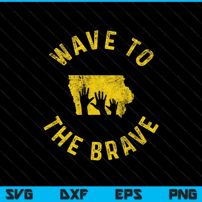 Iowa Wave To The Brave Football Children's Hospital SVG PNG snijden afdrukbare bestanden