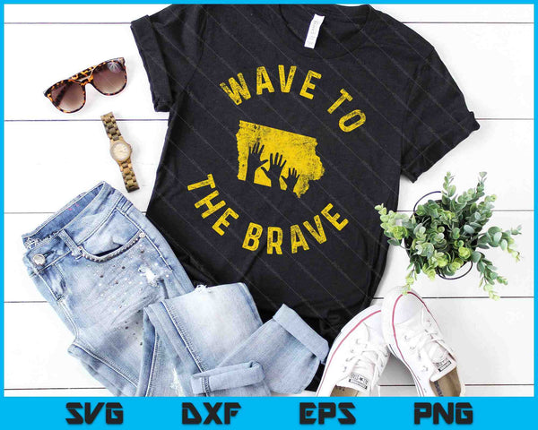 Iowa Wave To The Brave Football Children's Hospital SVG PNG Cutting Printable Files - on a t-shirt