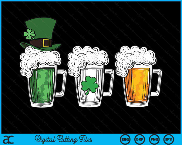 Iers bier Ierland vlag St Patricks Day Leprechaun SVG PNG digitale afdrukbare bestanden
