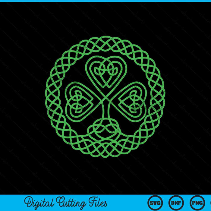Irish blessing Celtic knot 4 leaf clover - St. Patrick's Day SVG cut file