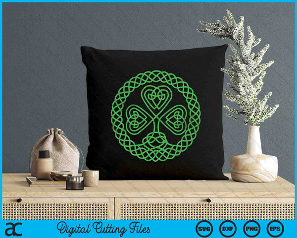 Irish Blessing Celtic Knot 4 Leaf Clover - St. Patrick's Day SVG PNG Digital Printable Files