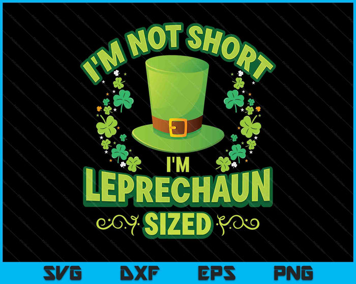 Irish Leprechaun Gag Gift Short Women Shamrock SVG PNG Digital Printable Files