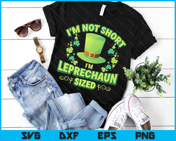 Irish Leprechaun Gag Gift Short Women Shamrock SVG PNG Digital Printable Files