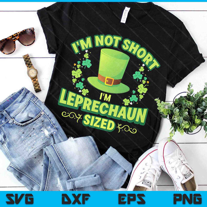 Irish Leprechaun Gag Gift Short Women Shamrock SVG PNG Digital Printable Files