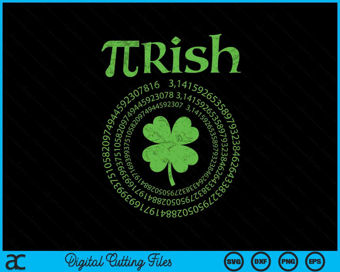 Irish Math Teacher Vintage Shamrock St Patricks Day SVG PNG Digital Printable Files