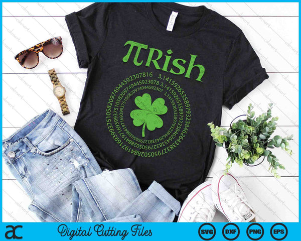 Irish Math Teacher Vintage Shamrock St Patricks Day SVG PNG Digital Printable Files