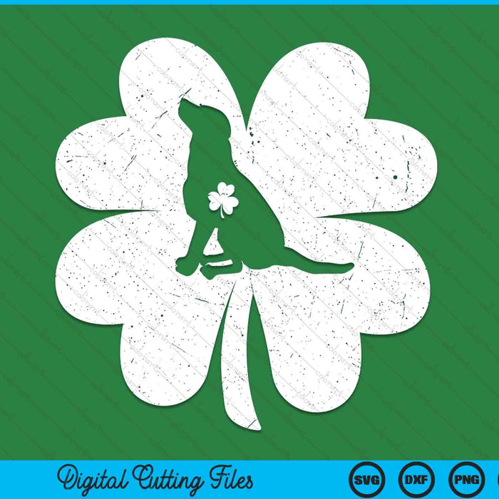 Irish shamrock basset hound dog St. Patrick's Day SVG cut file