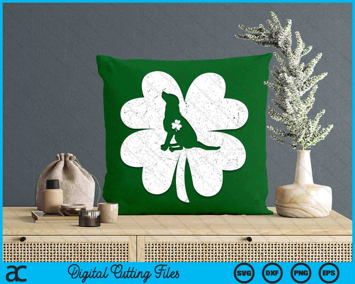 Irish Shamrock Basset Hound Dog St. Patrick's Day SVG PNG Digital Printable Files