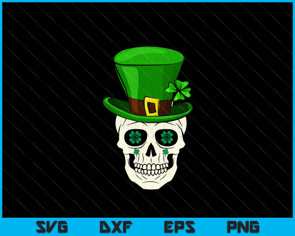 Irish Skull St Patricks Day SVG PNG Digital Printable Files