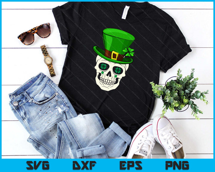 Irish Skull St Patricks Day SVG PNG Digital Printable Files