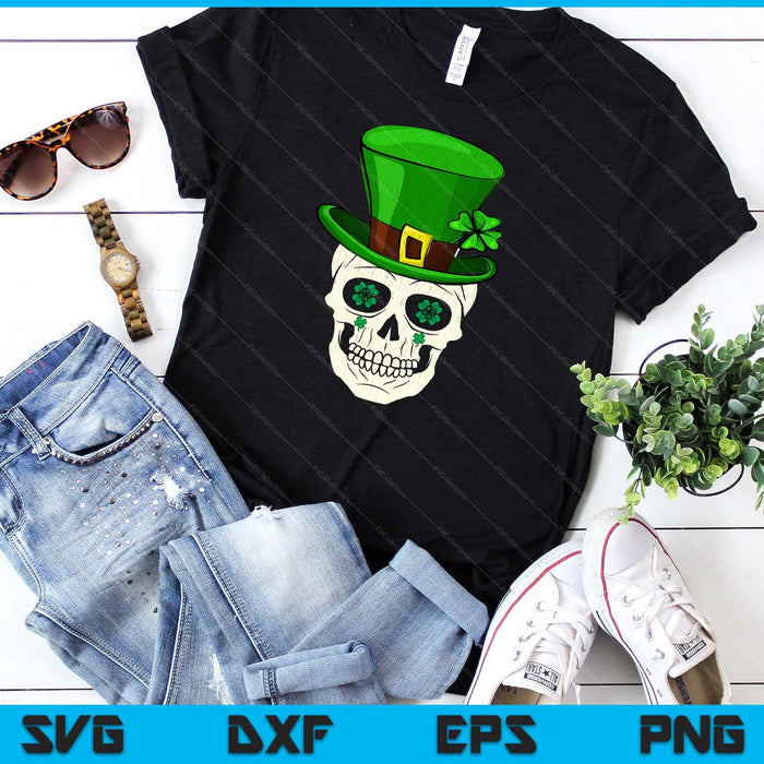 Irish Skull St Patricks Day SVG PNG Digital Printable Files