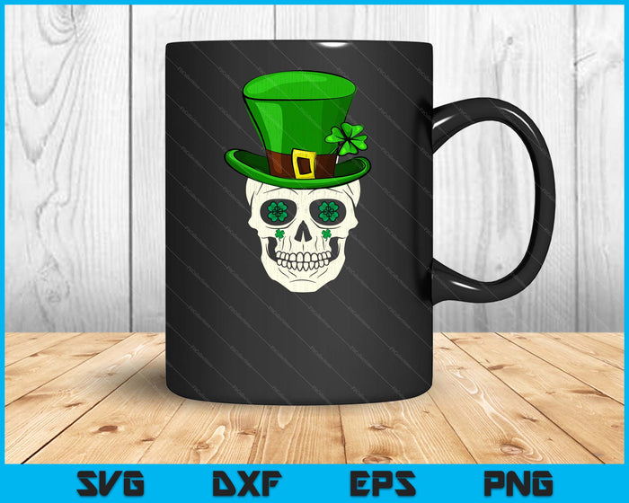 Irish Skull St Patricks Day SVG PNG Digital Printable Files