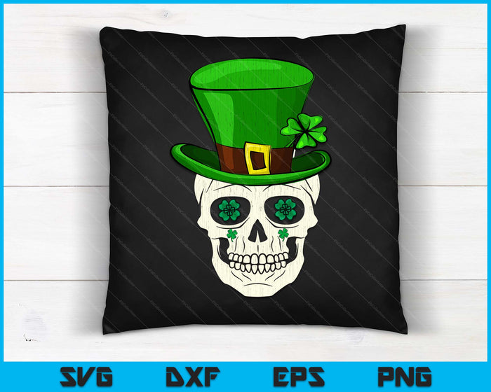 Irish Skull St Patricks Day SVG PNG Digital Printable Files