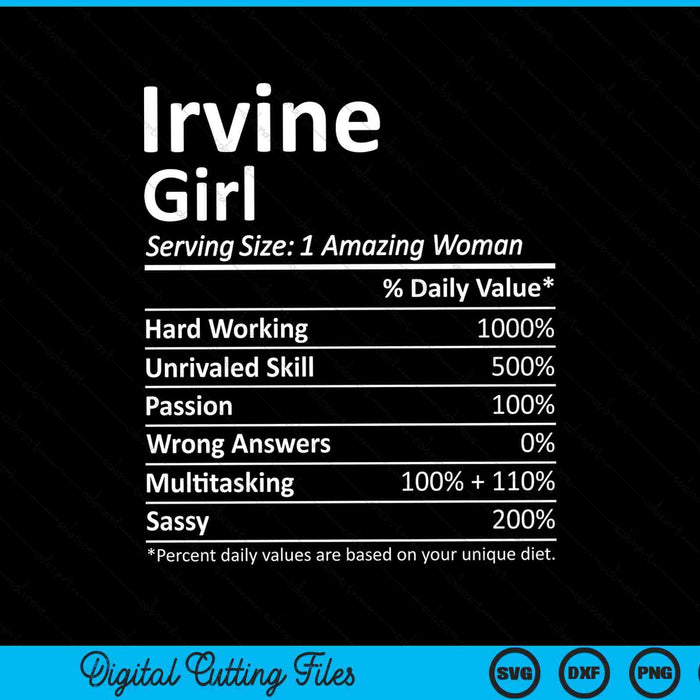 Irvine girl ca California city home roots SVG cut file