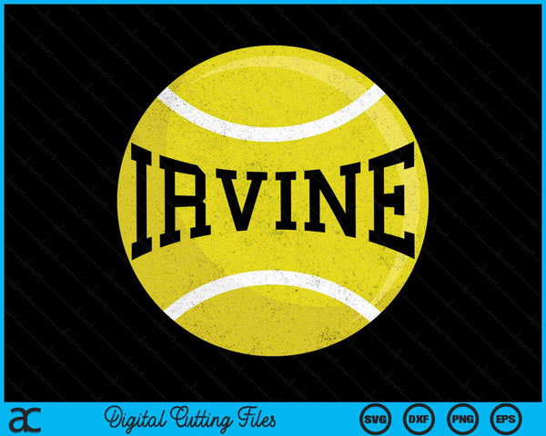 Irvine tennis fan SVG cut file