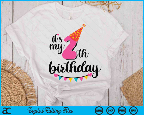 It's My 2nd Birthday Party SVG PNG Digital Printable Files