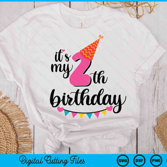 It's My 2nd Birthday Party SVG PNG Digital Printable Files