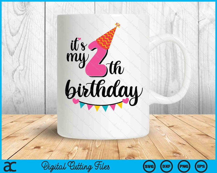 It's My 2nd Birthday Party SVG PNG Digital Printable Files