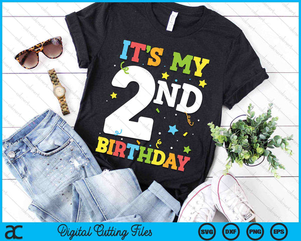 It's My 2nd Birthday 2 Years SVG PNG Digital Cutting Files