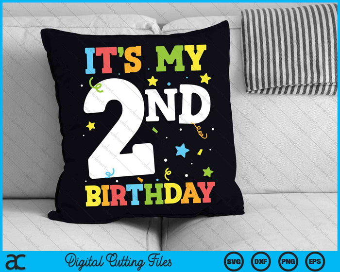 It's My 2nd Birthday 2 Years SVG PNG Digital Cutting Files