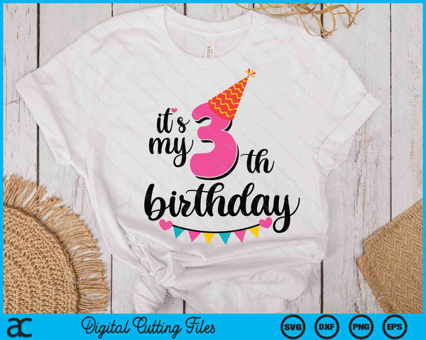 It's My 3rd Birthday Party SVG PNG Digital Printable Files