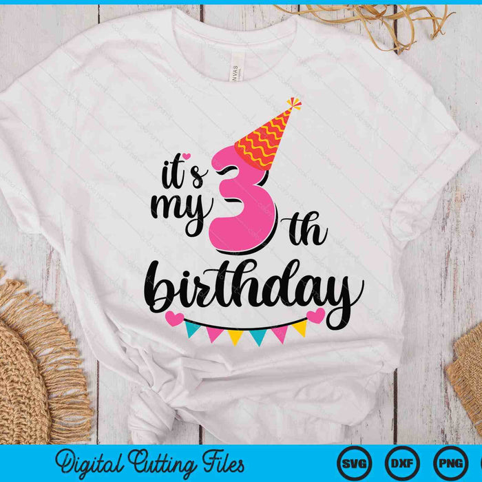 It's My 3rd Birthday Party SVG PNG Digital Printable Files