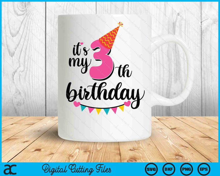 It's My 3rd Birthday Party SVG PNG Digital Printable Files