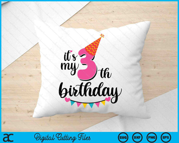 It's My 3rd Birthday Party SVG PNG Digital Printable Files