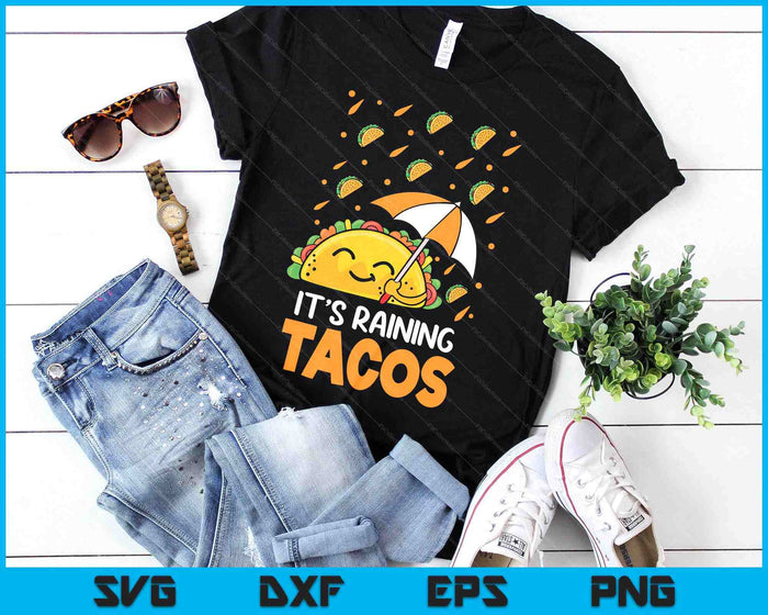 It's Raining Tacos Mexican Taco Tuesday Forecast Party SVG PNG Digital Printable Files