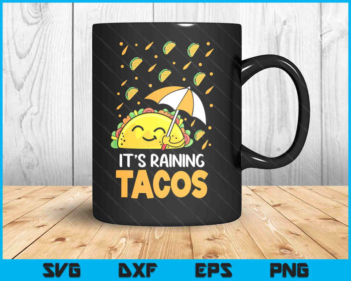 It's Raining Tacos Mexican Taco Tuesday Forecast Party SVG PNG Digital Printable Files